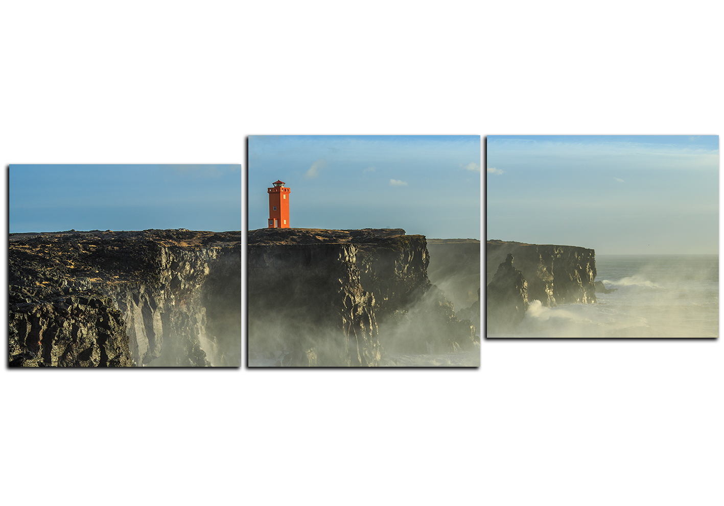 Obraz na plátně - Maják v bouři - panoráma Obraz na plátně - Maják v bouři - panoráma